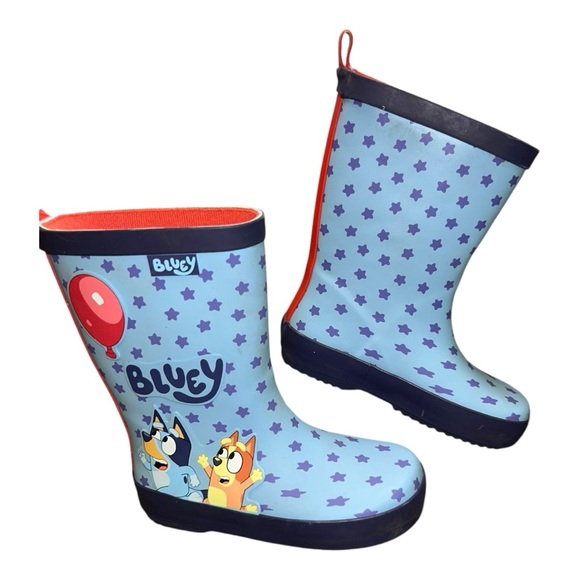 Bluey Bingo Kids Pull-On Rain Boots with Red Balloon Size 7-8 - Picture 6 of 10